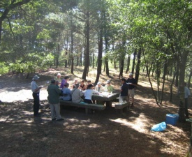 Enjoying our final picnic